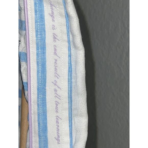 Porter & Ash 100% Linen Shirt Men’s XL Long Sleeve White Blue Coastal Striped - Picture 6 of 7